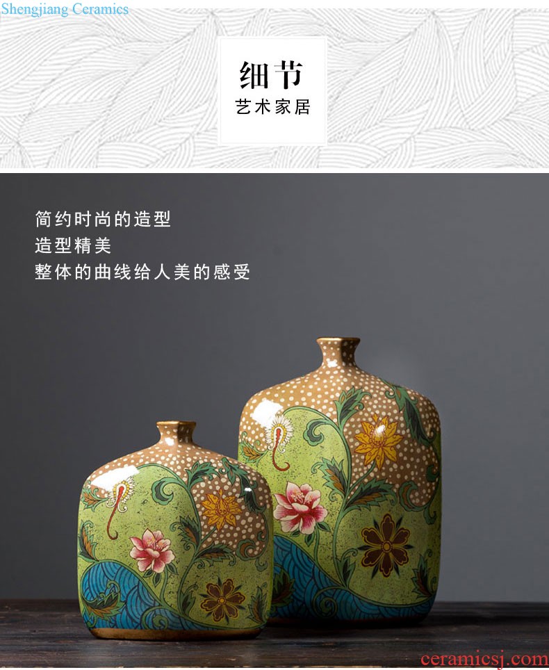 Dry jingdezhen ceramic vases, contemporary and contracted sitting room TV ark adornment furnishing articles table hydroponic flowers