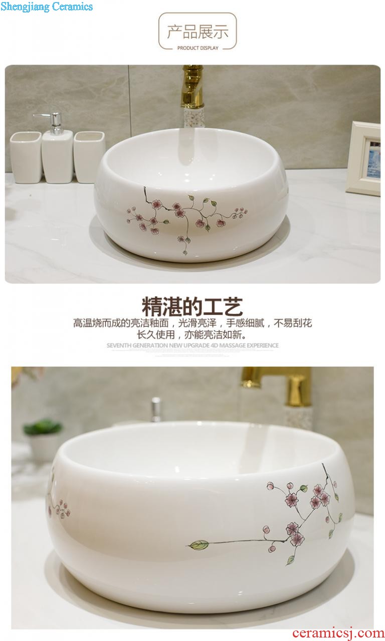 Koh larn, qi stage basin sink ceramic sanitary ware art basin washing a face of the basin that wash a face oval shamrock glittering