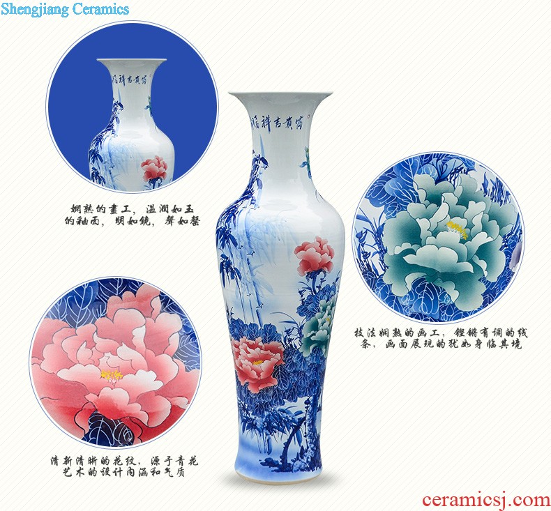 Jingdezhen ceramics of large Chinese style antique hand-painted imitation Ming blue and white porcelain vase sitting room adornment high furnishing articles