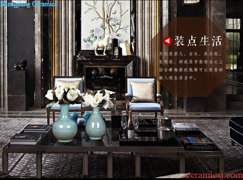 Jingdezhen ceramics Lrene hand-painted peony flowers very beautiful vase Vogue to live in the sitting room furnishing articles