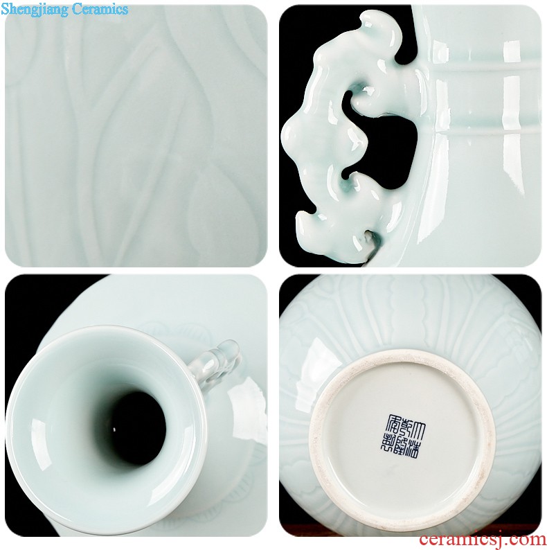 Sf34 jingdezhen ceramics Blue and white porcelain vase splendid was the French hotel decoration furnishing articles in the living room