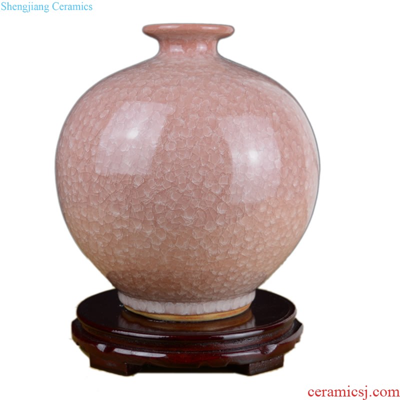 Jingdezhen ceramics powder enamel annunciation The vase of modern Chinese style living room decoration home wine ark adornment furnishing articles