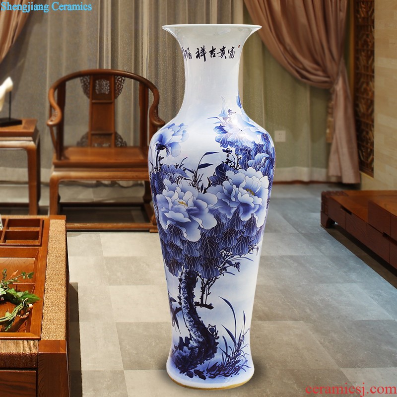 New Chinese style household 319 jingdezhen ceramic vase sitting room adornment handicraft furnishing articles porcelain crystal glaze flower arrangement