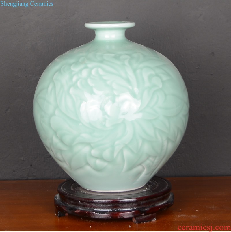 Chinese style restoring ancient ways of jingdezhen ceramics color crack glaze vase sitting room dry flower arranging flowers home furnishing articles