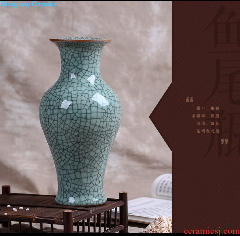 Jingdezhen ceramics Lrene hand-painted peony flowers very beautiful vase Vogue to live in the sitting room furnishing articles