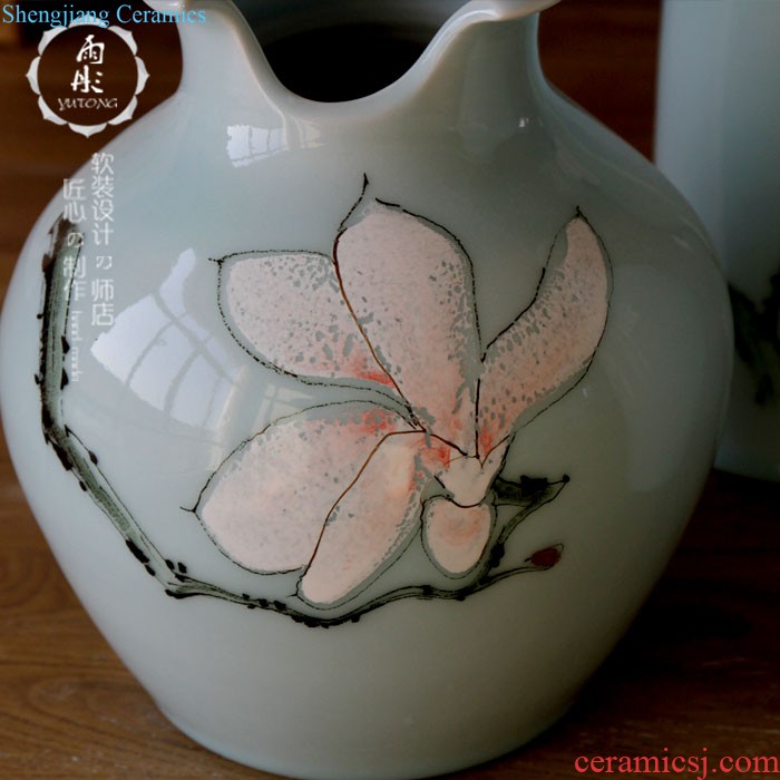 Rain tong home | jingdezhen ceramics Green landscape creative caddy household decoration porcelain