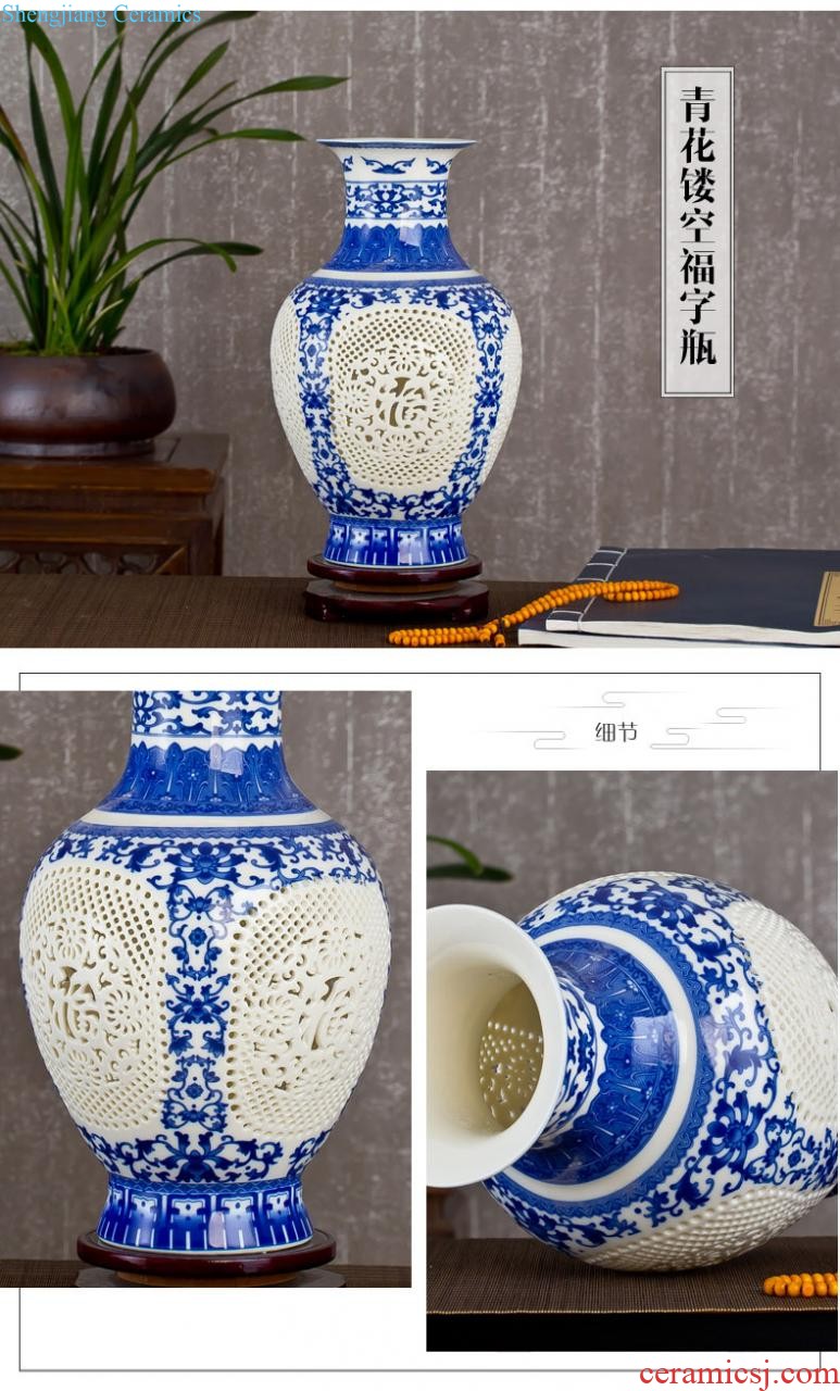 Jingdezhen ceramic vase furnishing articles porcelain vases, ceramic flower arranging flowers sitting room is contemporary and contracted household adornment