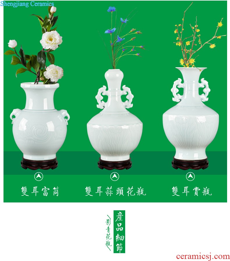 Sf34 jingdezhen ceramics Blue and white porcelain vase splendid was the French hotel decoration furnishing articles in the living room