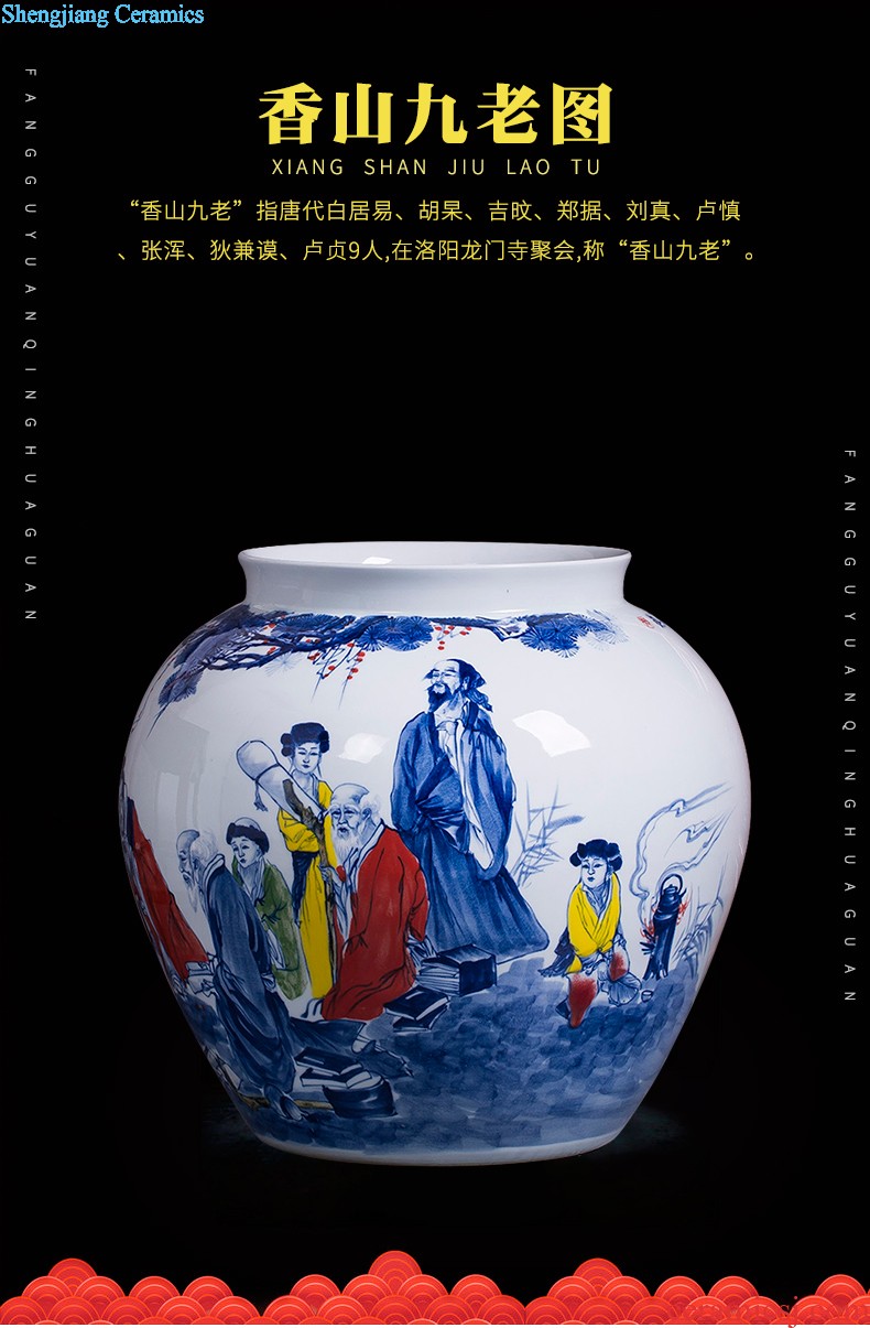 Jingdezhen ceramics decoration plate of Chinese style household act the role ofing is tasted the sitting room porch TV ark wine desktop furnishing articles