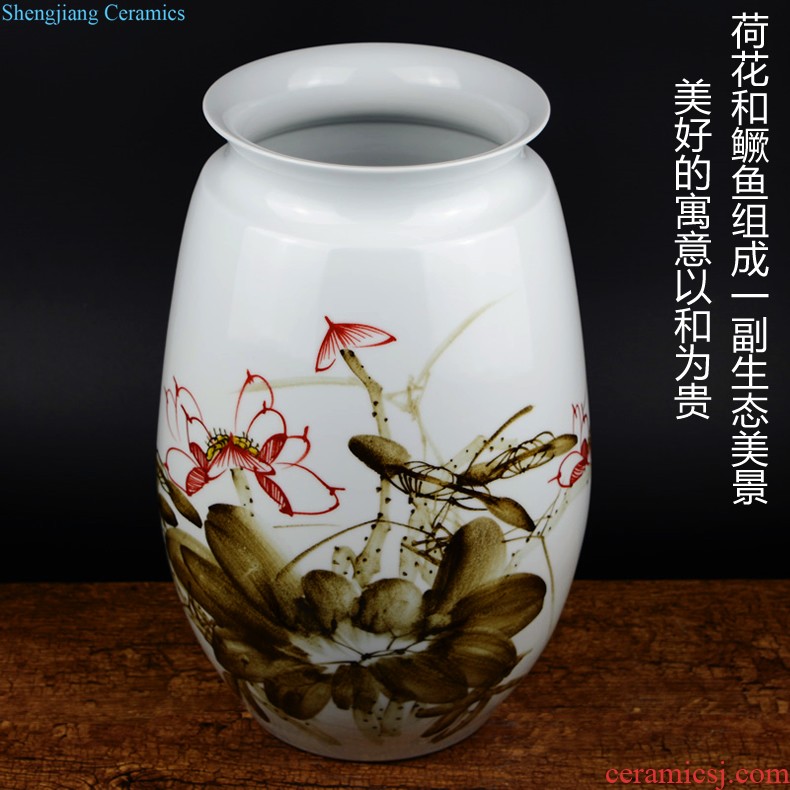 General European ceramic pot large American landing luxury HuaChu jar sample room hotel soft adornment is placed