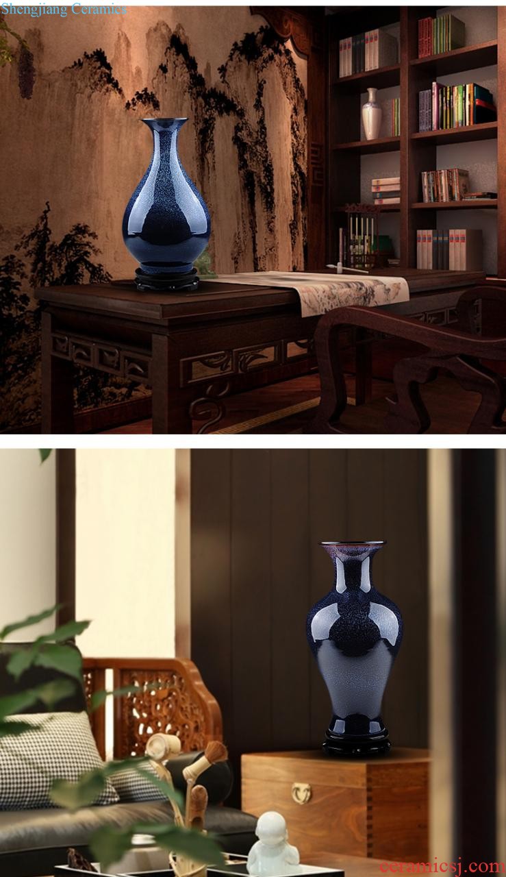 Jingdezhen ceramic vase furnishing articles flower arranging Chinese contemporary and contracted creative home sitting room adornment dried flower porcelain