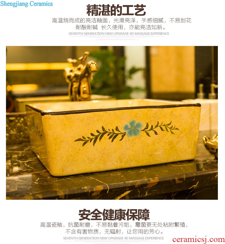 Koh larn, qi Jingdezhen ceramic sanitary ware platform basin sink basin art basin sinks Circular flower jungle