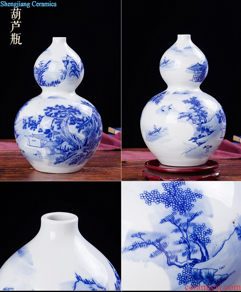 Jingdezhen vase furnishing articles living room contracted wine flower arranging ceramics vase decoration home decoration