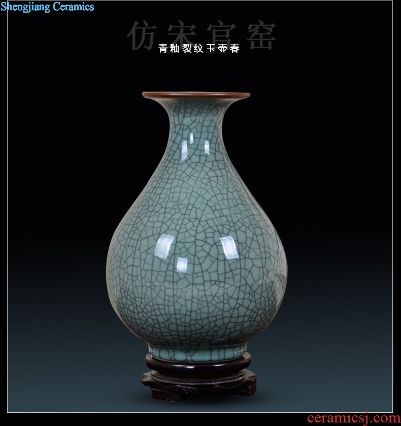 Jingdezhen ceramics flower arrangement of blue and white porcelain vase household adornment office furnishing articles little sitting room handicraft b9