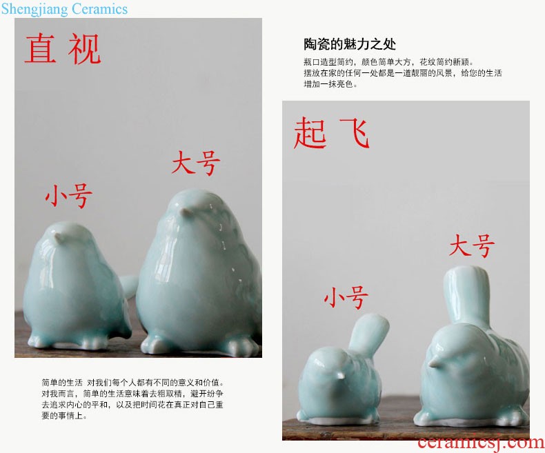 Rain tong home | jingdezhen creative shadow celadon handmade porcelain live sheep household adornment ornament porcelain decoration space