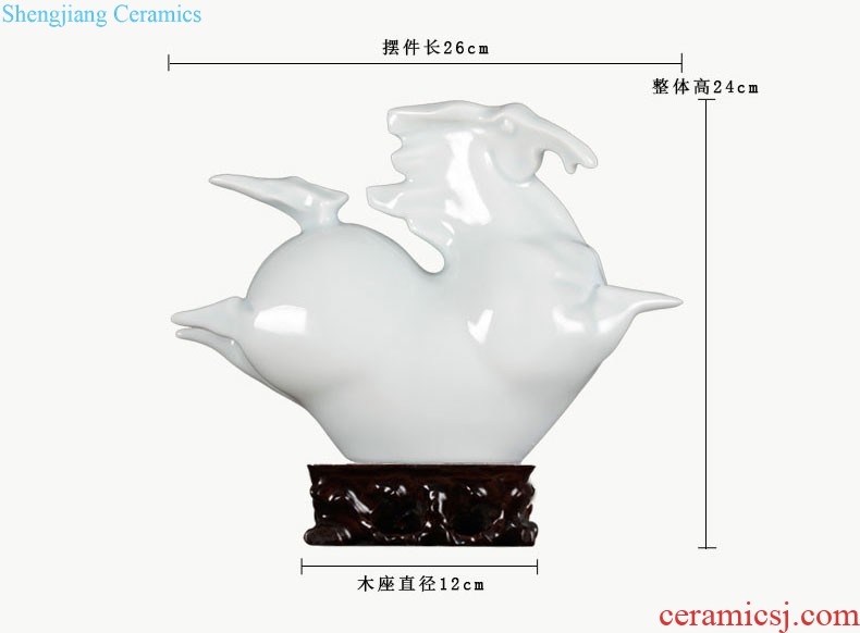 Jingdezhen creative manual pot-bellied modern living room furniture furnishing articles home decoration ceramic dry flower flower vase