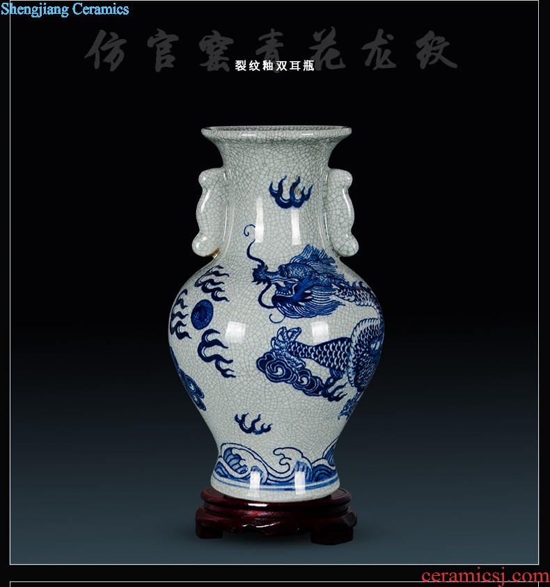 Jingdezhen ceramics POTS red apple storage tank is a thriving business place large sitting room adornment marriage