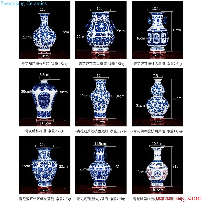 Hg23 jingdezhen ceramics water point pen container four treasures of the study room home desk of peach blossom decoration indoor furnishing articles