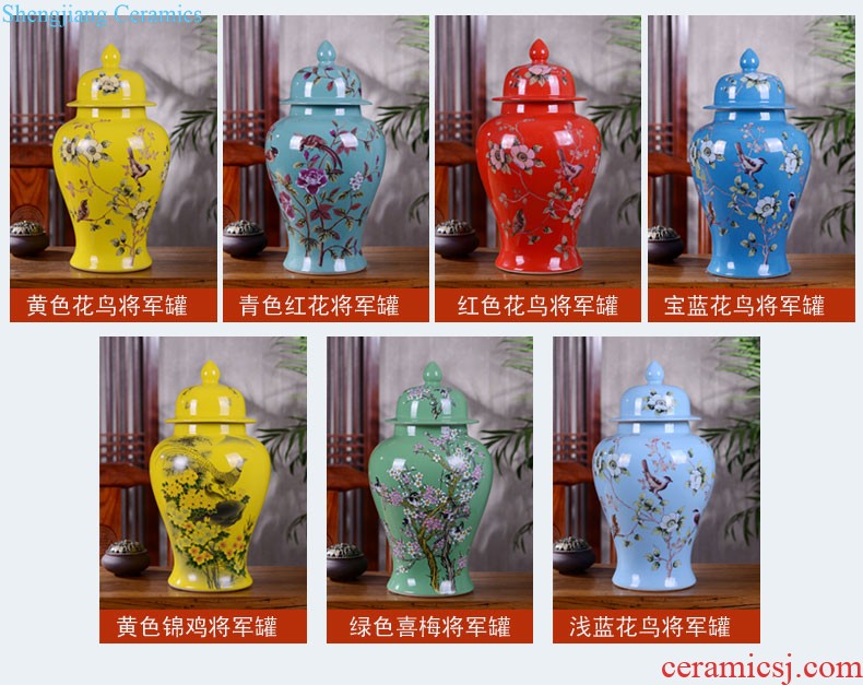 Master of jingdezhen ceramics hand-painted enamel vase means safe relief bamboo modern home sitting room adornment is placed