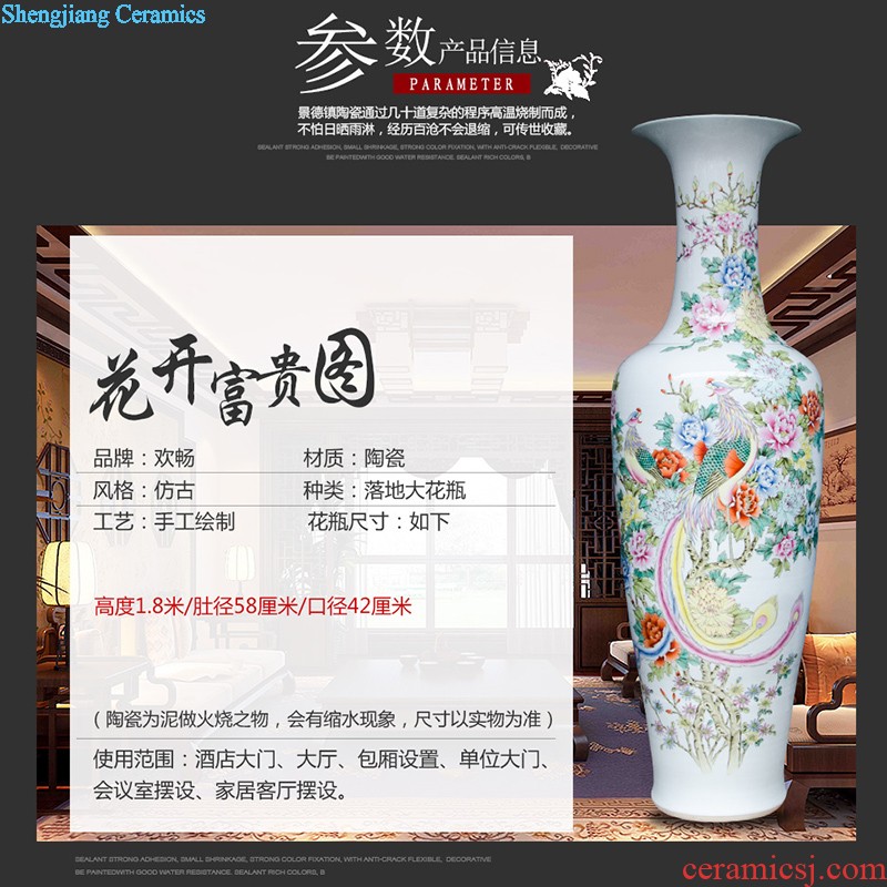 Z047 archaize of jingdezhen ceramics kiln crack vase household decoration decoration decoration large living room