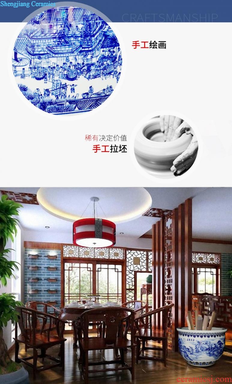 Jingdezhen ceramic masters hand by hand carved powder enamel vase flower arranging CV 18 spring sitting room adornment is placed