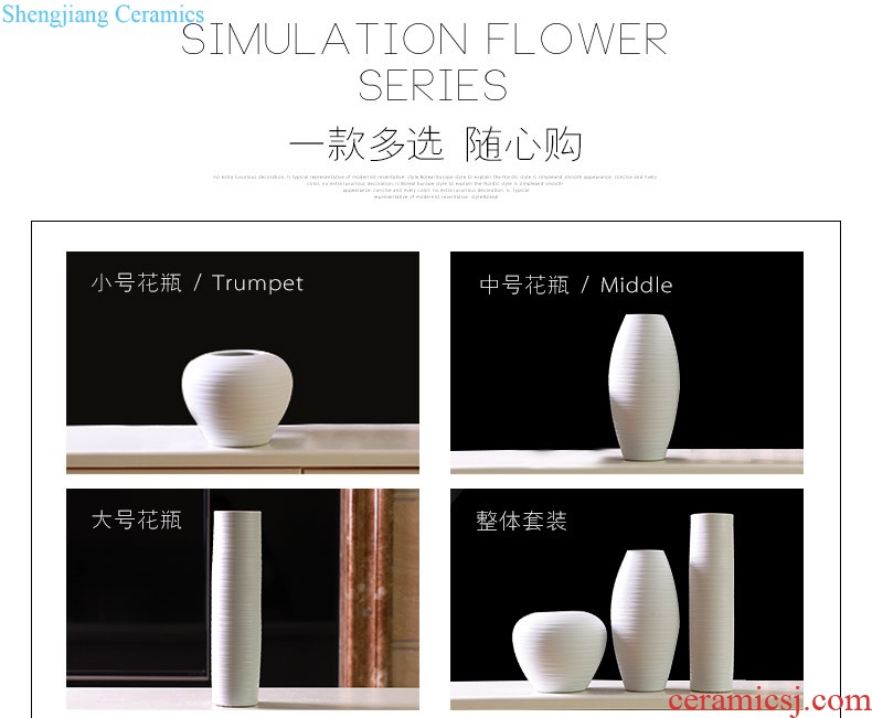 Ins Nordic face flower implement ceramic vases, flower arrangement sitting room studio art store home furnishing articles