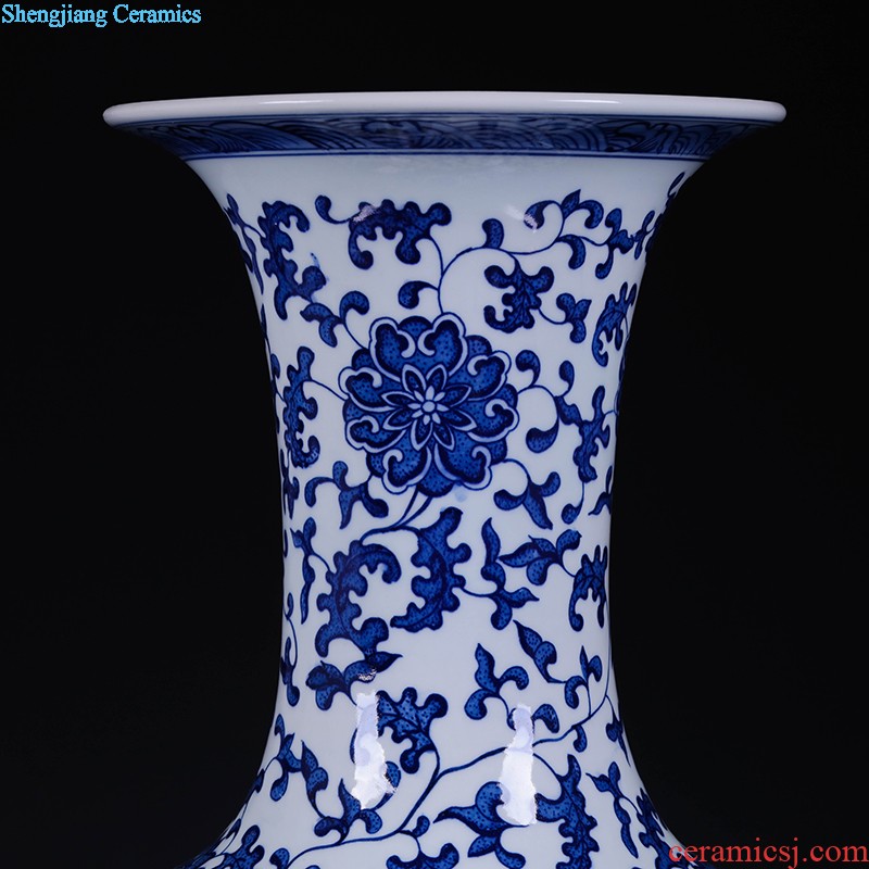 Jingdezhen ceramics handicraft sitting room be born big vase flower arranging Chinese style household adornment furnishing articles TV ark