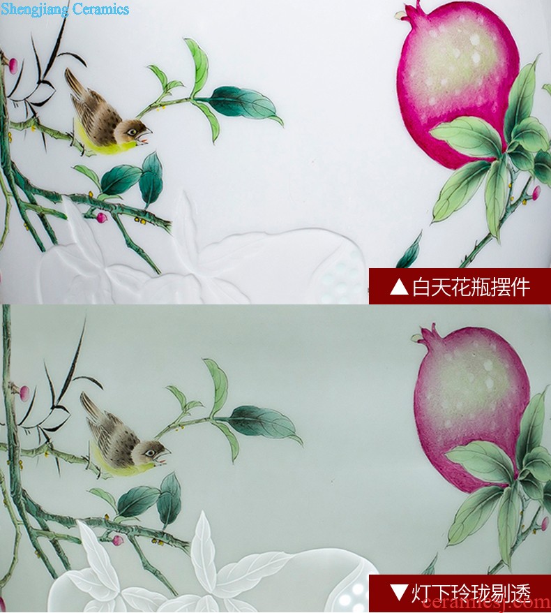 Jingdezhen ceramic porcelain enamel famous hand-drawn characters vase ferro ShouXi home sitting room adornment is placed