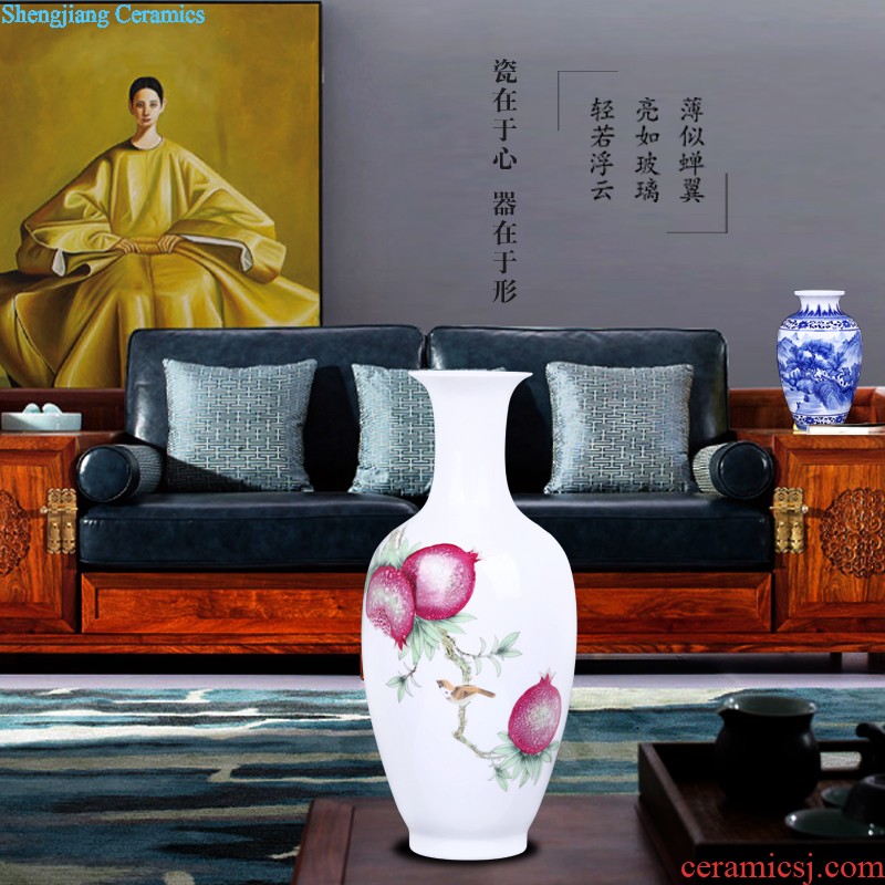 Jingdezhen ceramics Hand draw branches appeal vases, flower arranging furnishing articles handicraft sitting room of Chinese style household decoration