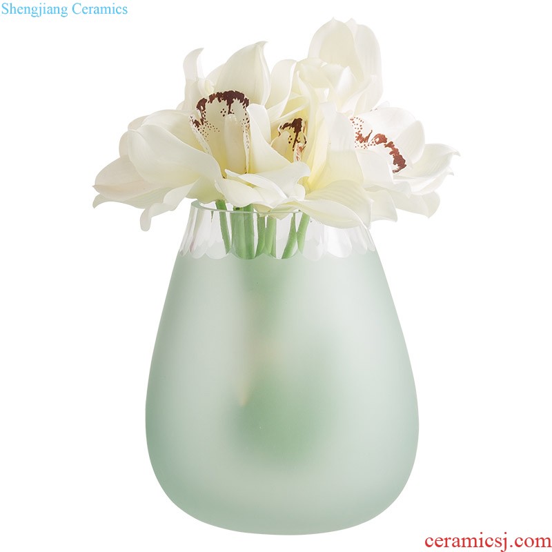 Contemporary and contracted vase furnishing articles sitting room flower arranging ceramic dry flower vase marble creative home table floral organ