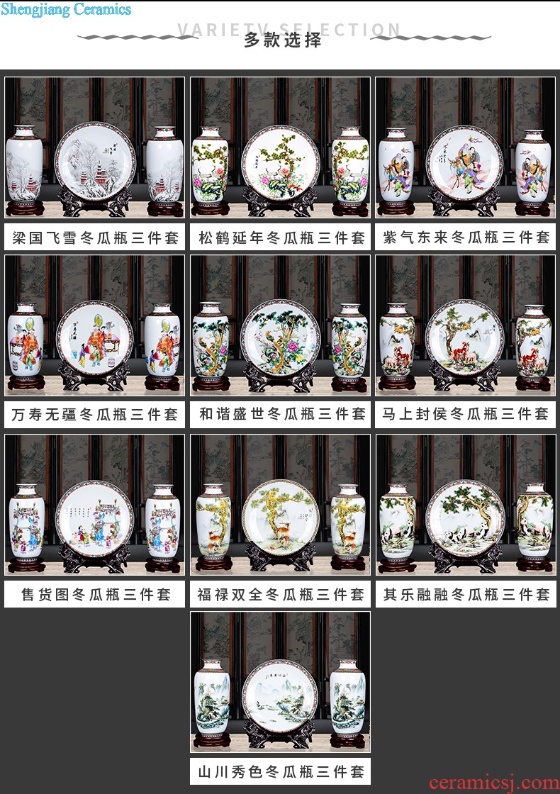 Antique blue-and-white porcelain yongzheng vases home sitting room adornment penjing collection jingdezhen ceramics process