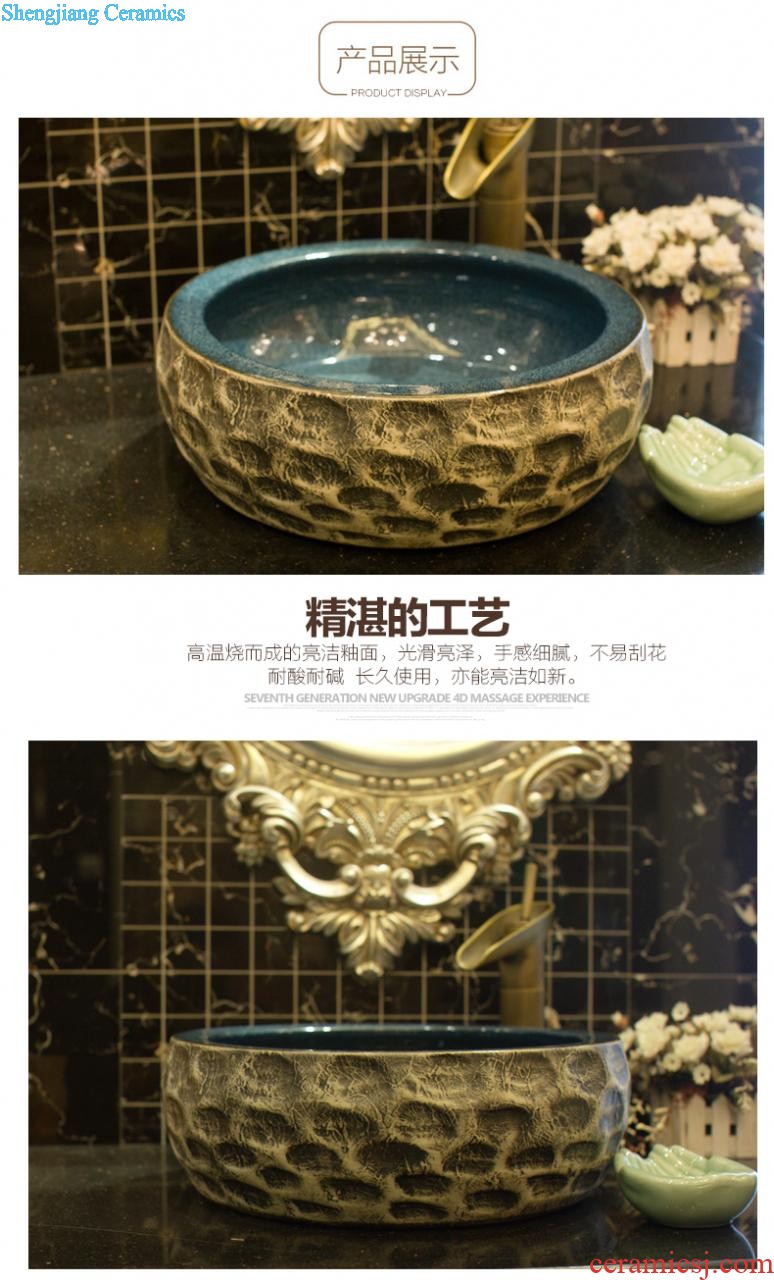 Post, neat package mail stage basin sink ceramic sanitary ware art of the basin that wash a face wash my face Straight barrel of gold flower