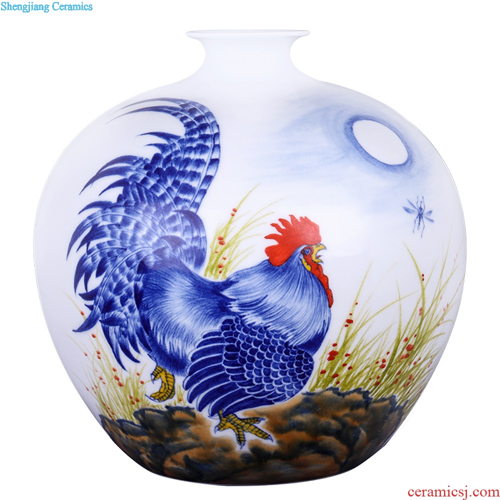 Jingdezhen ceramic hand-painted luck large vases, flower arranging new Chinese style household landing the sitting room porch place