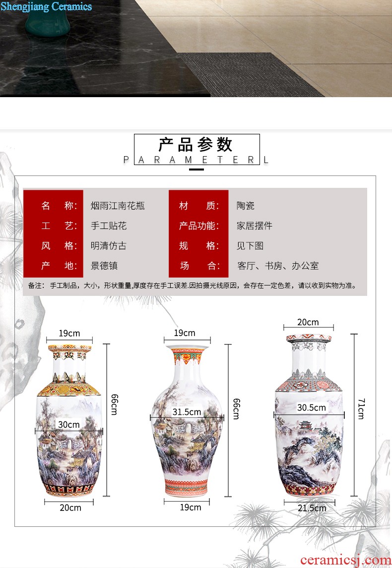 Z044 vases, antique Chinese open a piece of blue and white porcelain of jingdezhen ceramics classic home furnishing articles large living room