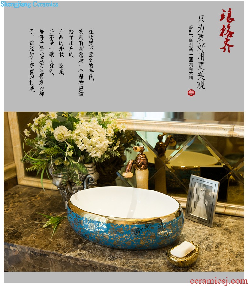 Koh larn, qi ceramic basin of pillar type lavatory floor integrated small wash gargle balcony column lavabo household