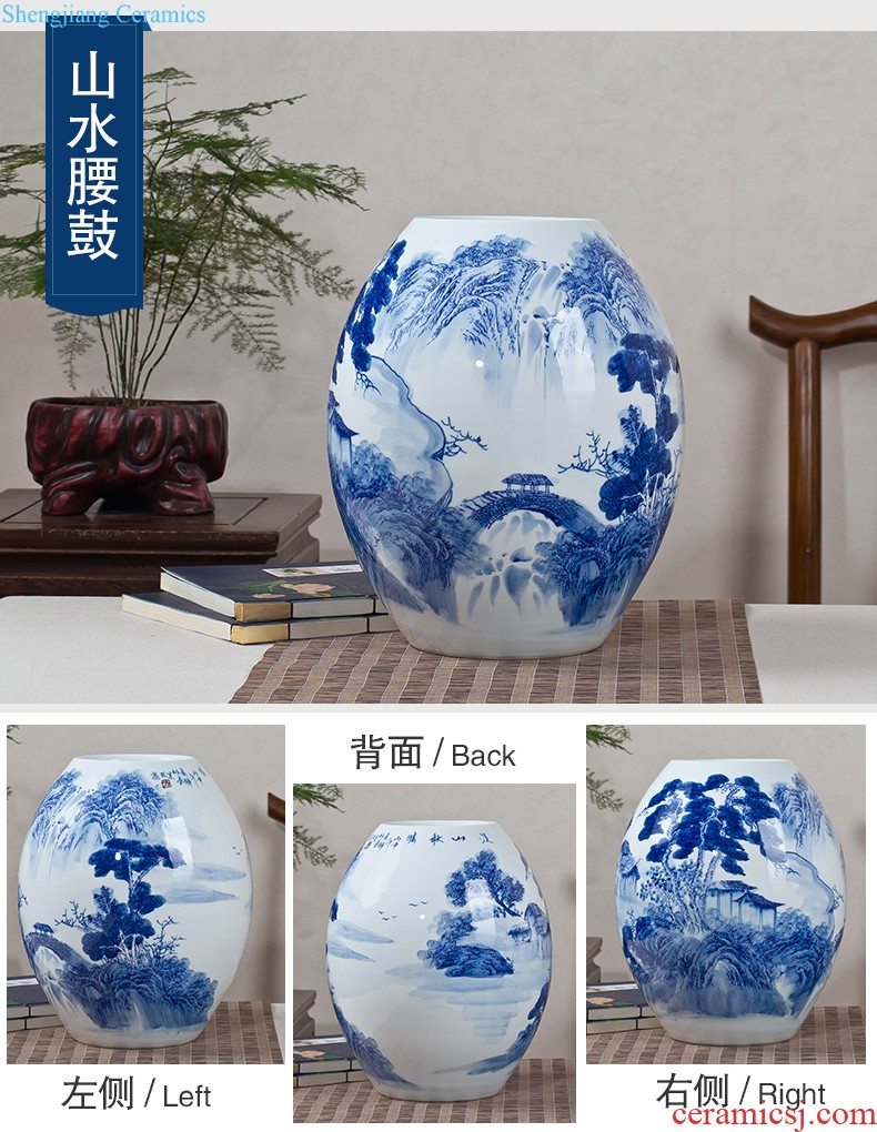 Jingdezhen porcelain of large vases, ceramic furnishing articles hand-painted new Chinese flower arranging large sitting room adornment ornament