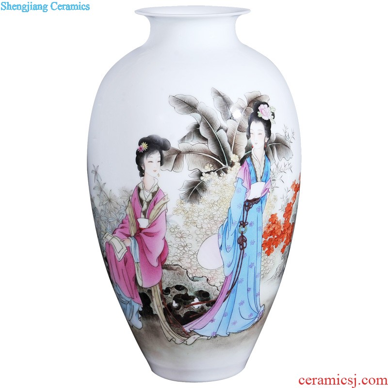 Jingdezhen ceramics flower decorations Teacher meant fairy song creation New Chinese style household porch place