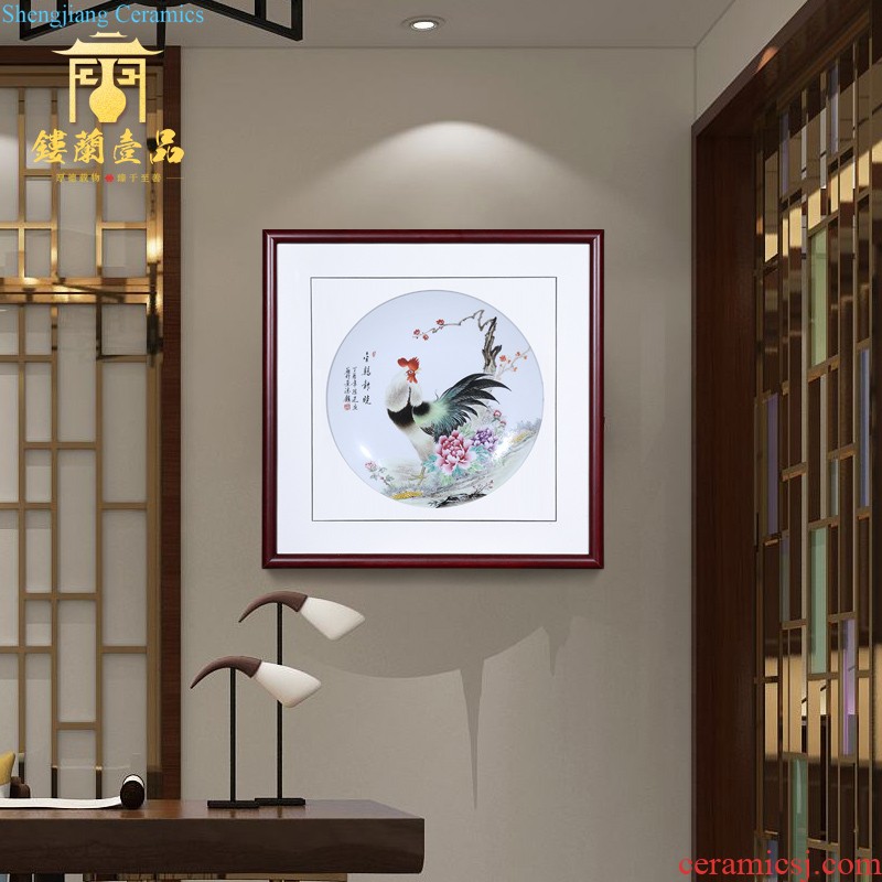 Jingdezhen ceramics painting in hand-painted powder enamel decoration alba sitting room of Chinese style household decorative furnishing articles