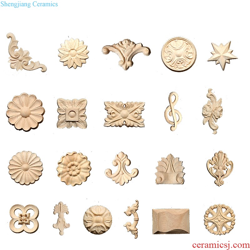 Dongyang woodcarving flowers wardrobe piece of european-style solid wood decal door ark of the head of a bed of carve patterns or designs on woodwork furniture decorative wooden flower GuiJiao flower