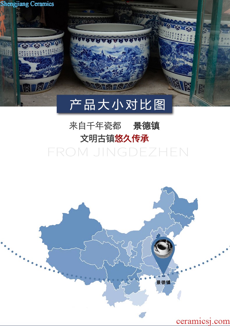 Jingdezhen ceramics zen three-piece floret bottle of flower arrangement, sitting room of Chinese style household decorations crafts