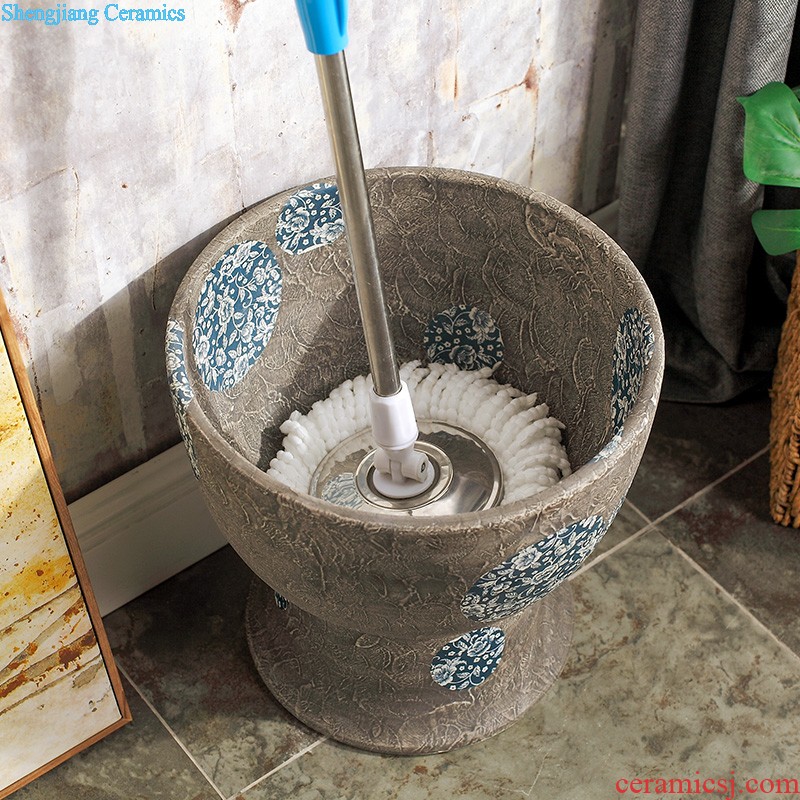 Chinese art of jingdezhen ceramic mop pool mop pool terrace home one-piece drag mop pool large pool