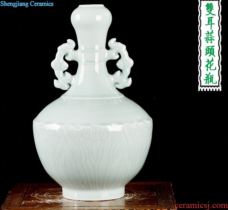 Sf34 jingdezhen ceramics Blue and white porcelain vase splendid was the French hotel decoration furnishing articles in the living room