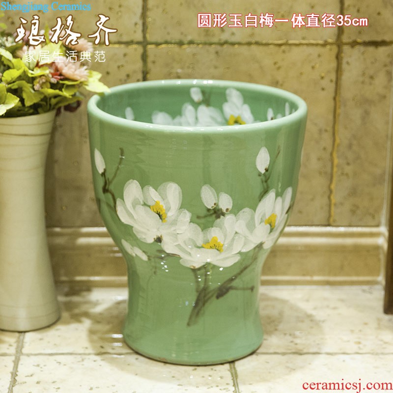 Koh larn, qi Increase the square on the art of jingdezhen ceramic bowl lavatory sink basin Platinum peony