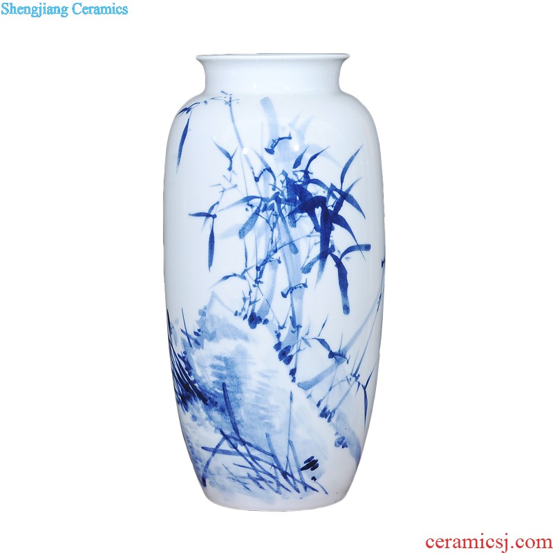 Jingdezhen ceramic hand-painted vases furnishing articles sitting room flower arrangement New Chinese style household act the role ofing is tasted porch TV ark decoration