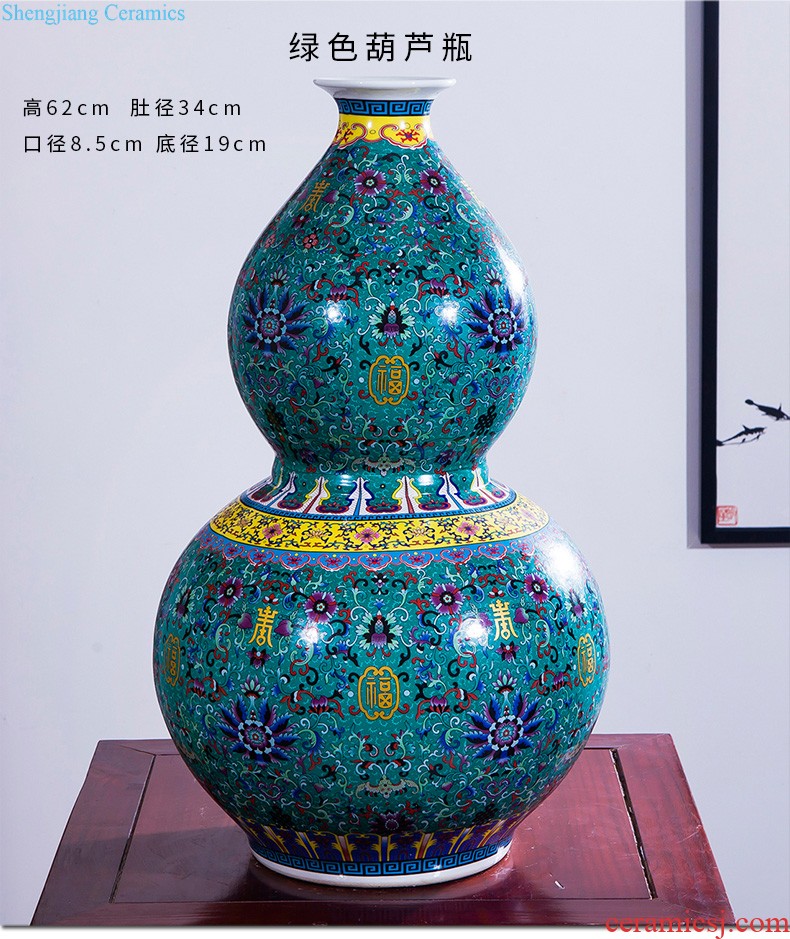 Jingdezhen ceramics hand-painted archaize pomegranate of blue and white porcelain vase flower arranging Chinese style home sitting room adornment is placed