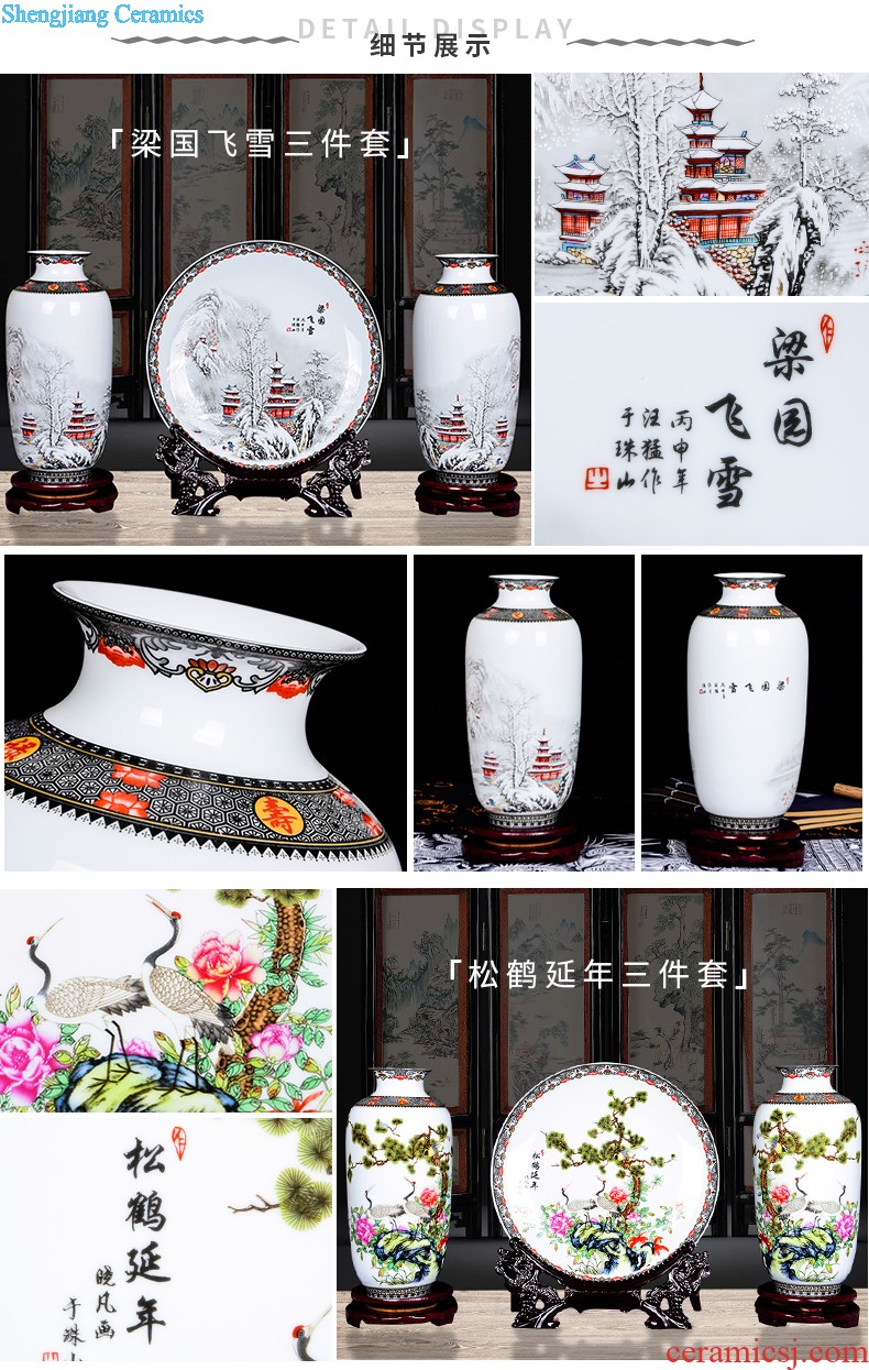 Antique blue-and-white porcelain yongzheng vases home sitting room adornment penjing collection jingdezhen ceramics process