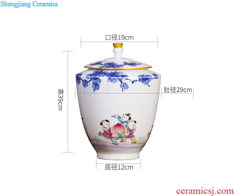 Jingdezhen ceramics kiln vase archaize creative Chinese style household adornment handicraft furnishing articles cb131 sitting room