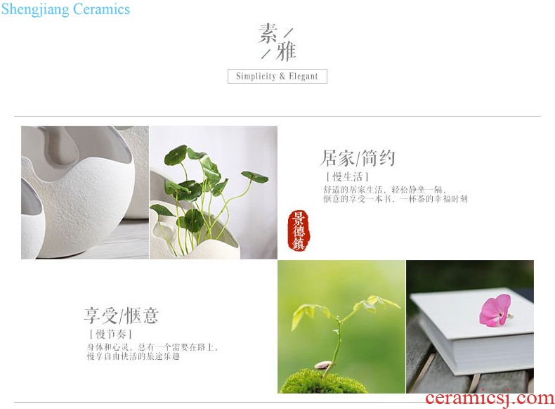 Jingdezhen ceramic vase sitting room place small flower flower implement floret bottle home decoration decoration