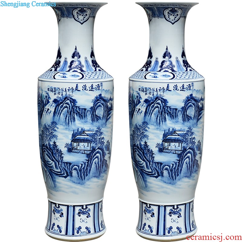 Jingdezhen ceramics vase famous master hand draw the sitting room of Chinese style household wine cabinet office furnishing articles ornament