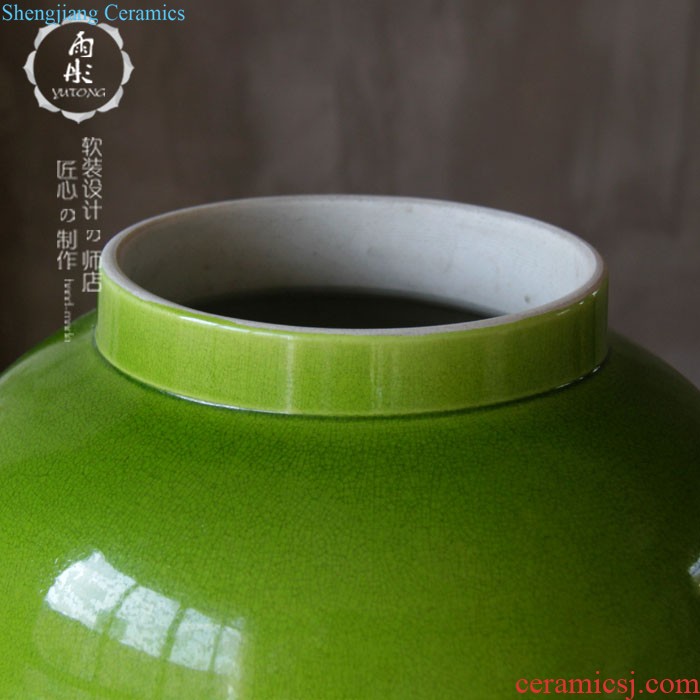 Rain tong home | jingdezhen ceramics gold-plated silver pot-bellied general tank storage tank manual home furnishing articles in the living room